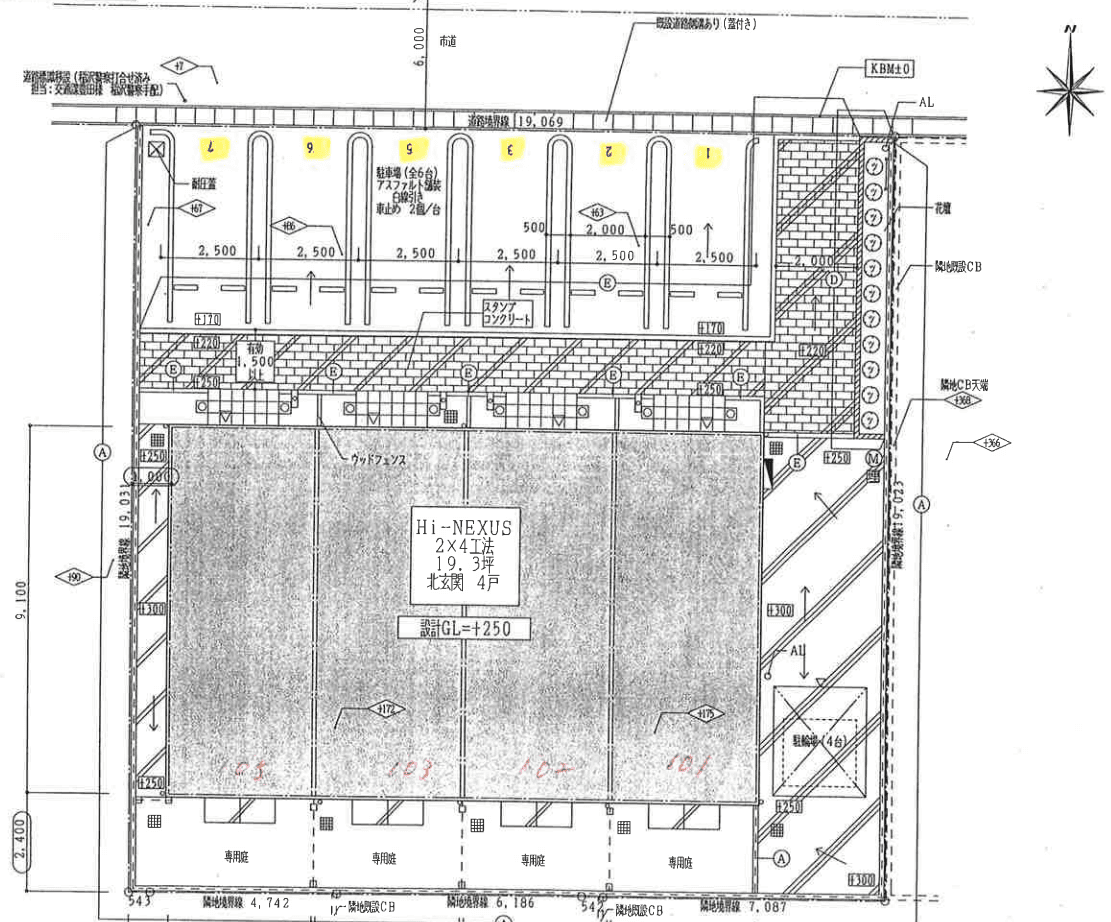 モルヘン高御堂の駐車配置図