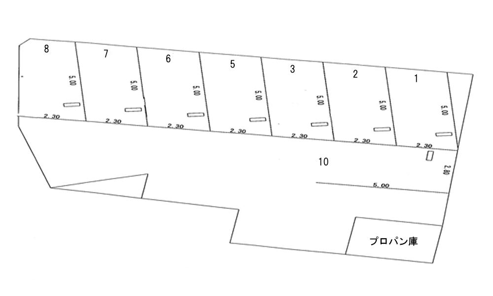 芳斉パーキングの駐車配置図
