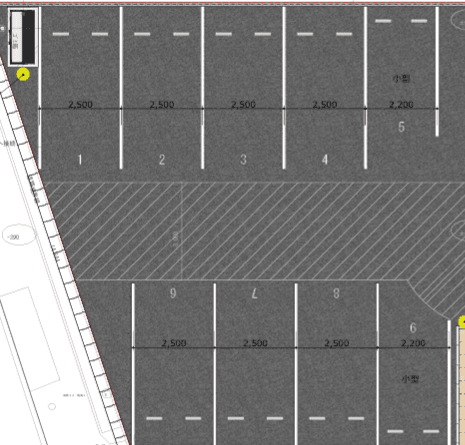 Lien米子の駐車配置図