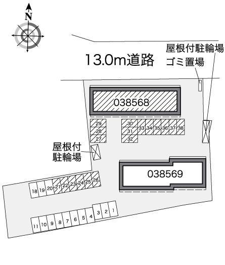 グリシーヌⅡ(38568)の駐車配置図