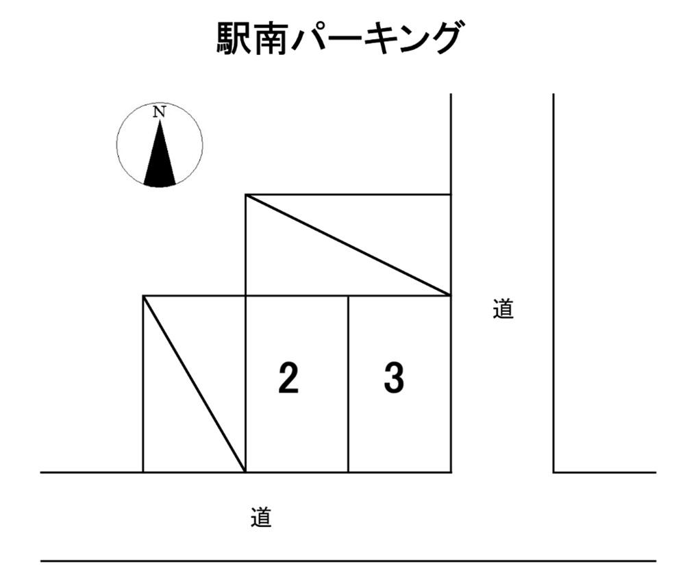 駅南パーキングの駐車配置図