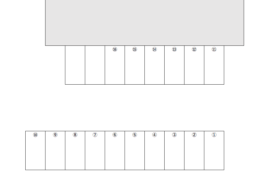 ミント北助松ビル月極駐車場の駐車配置図