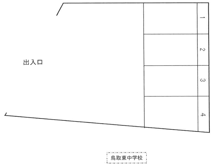西浦駐車場Kの駐車配置図