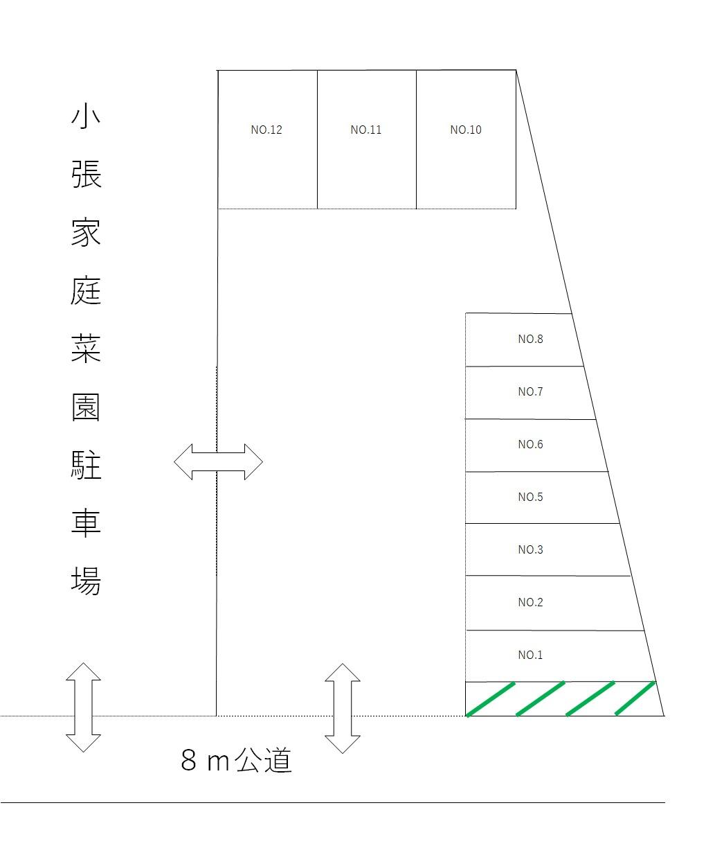 YHパーキング2の駐車配置図