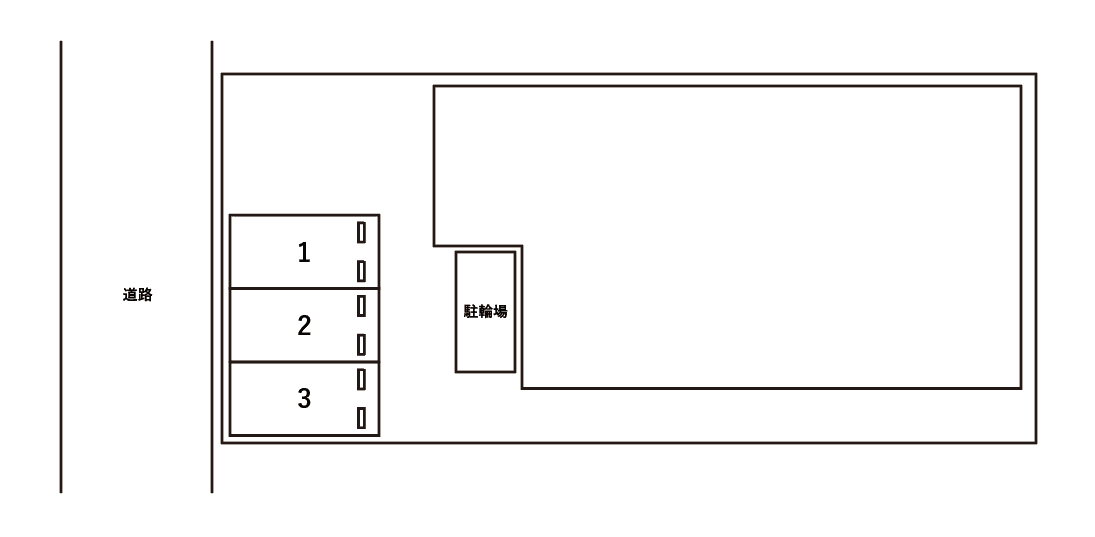 アンプルール クラージュ ノスタルジー駐車場の駐車配置図