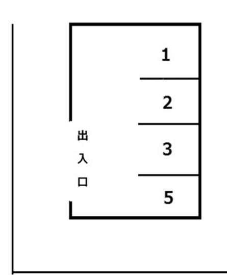 越山駐車場の駐車配置図