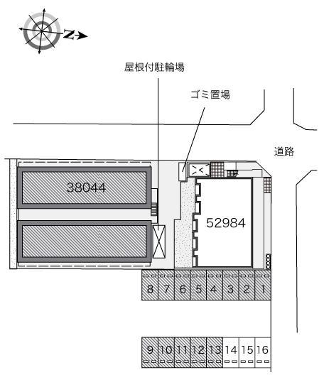 ショールマーシュ(38044) 敷地外駐車場の駐車配置図