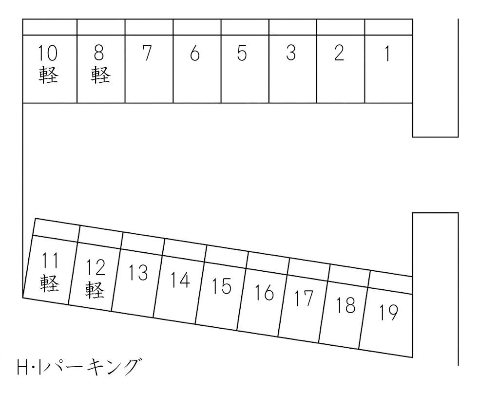 H・Iパーキングの駐車配置図