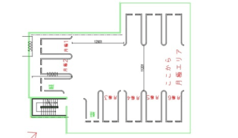 マルハン鶴見店 月極駐車場の駐車配置図