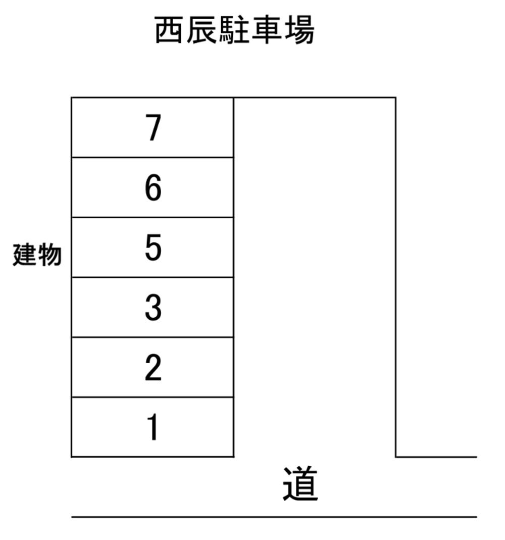西辰駐車場の駐車配置図