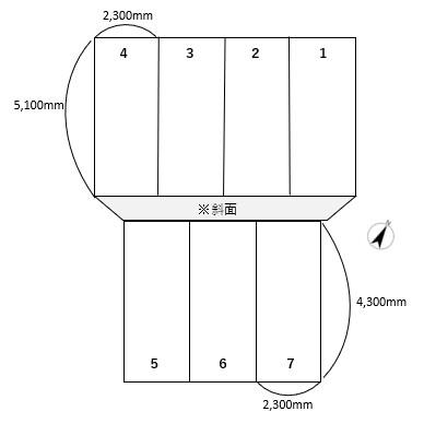六浦あだち駐車場の駐車配置図