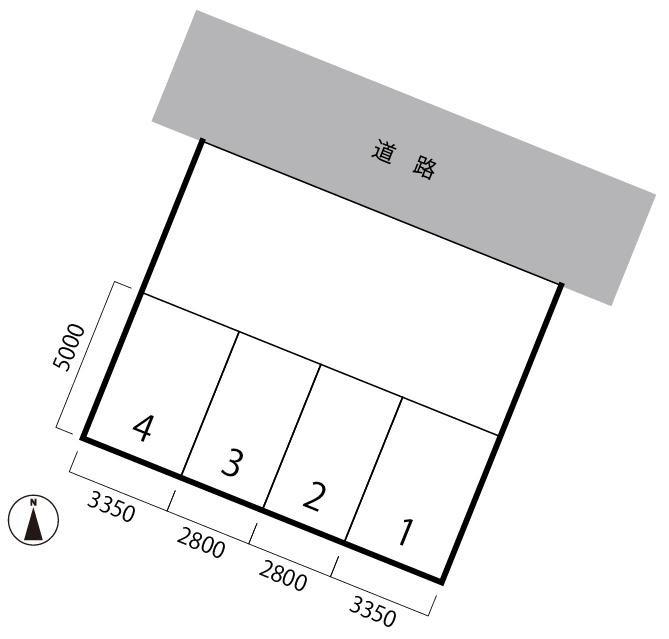 来住町玉井駐車場の駐車配置図