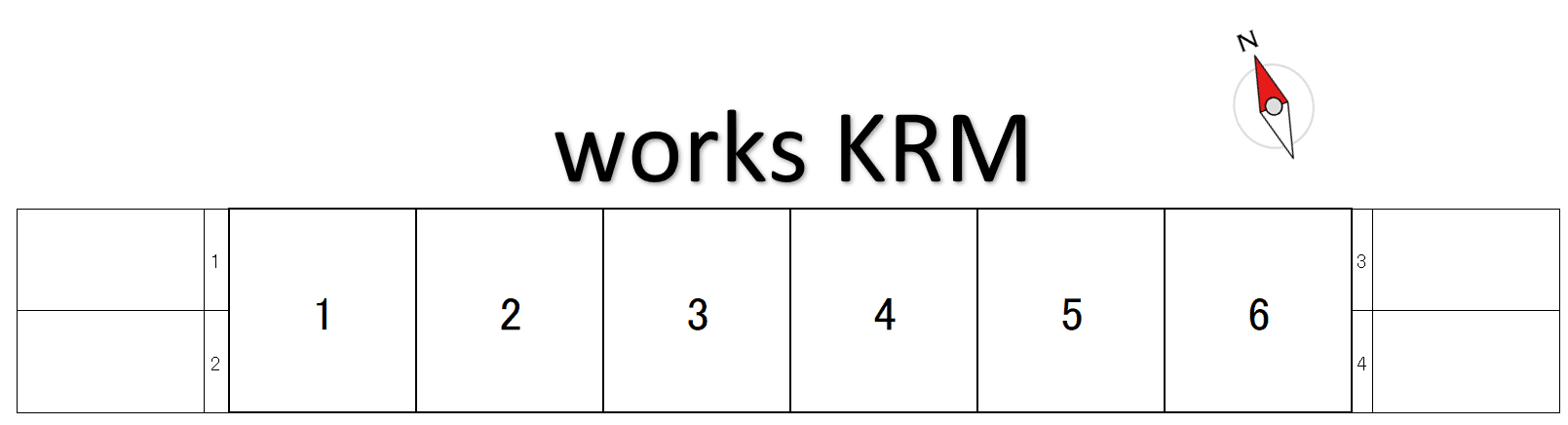 works_KRM (ワークスクルメ)の駐車配置図