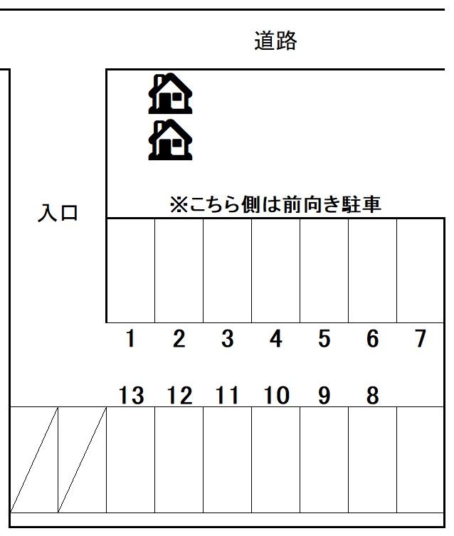 けやきパーキングの駐車配置図