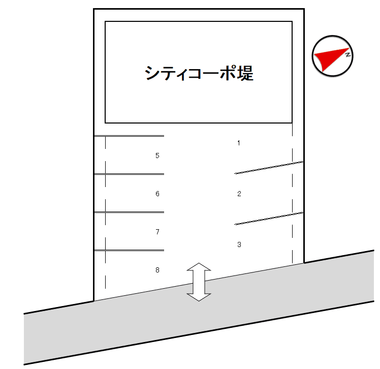 シティコーポ堤の駐車配置図