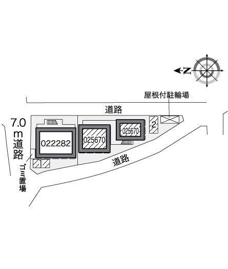 セブンスヒルⅢプラス(25670) 敷地外駐車場の駐車配置図