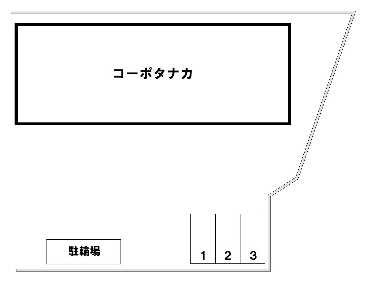 コーポタナカの駐車配置図