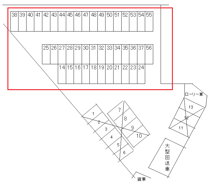光の森高田駐車場№2の駐車配置図