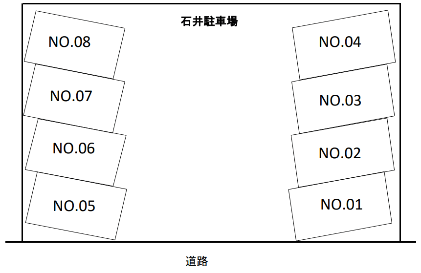 石井駐車場の駐車配置図
