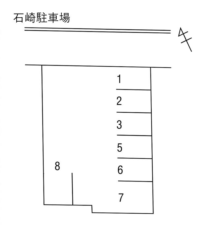 石崎駐車場の駐車配置図