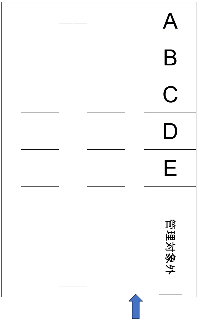 橋本駐車場の駐車配置図