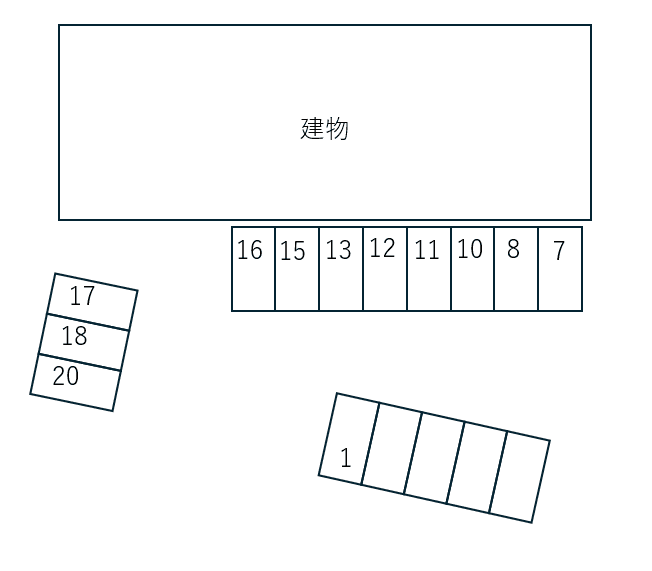 ウエストヒルズの駐車配置図