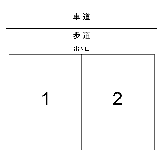 【電気自動車可】プレミアム大山町の駐車配置図