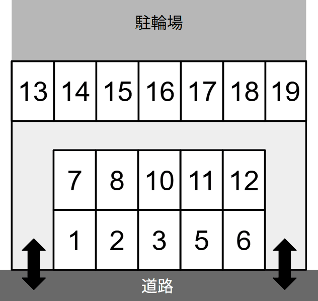 斉藤ふじみ野パーキングの駐車配置図