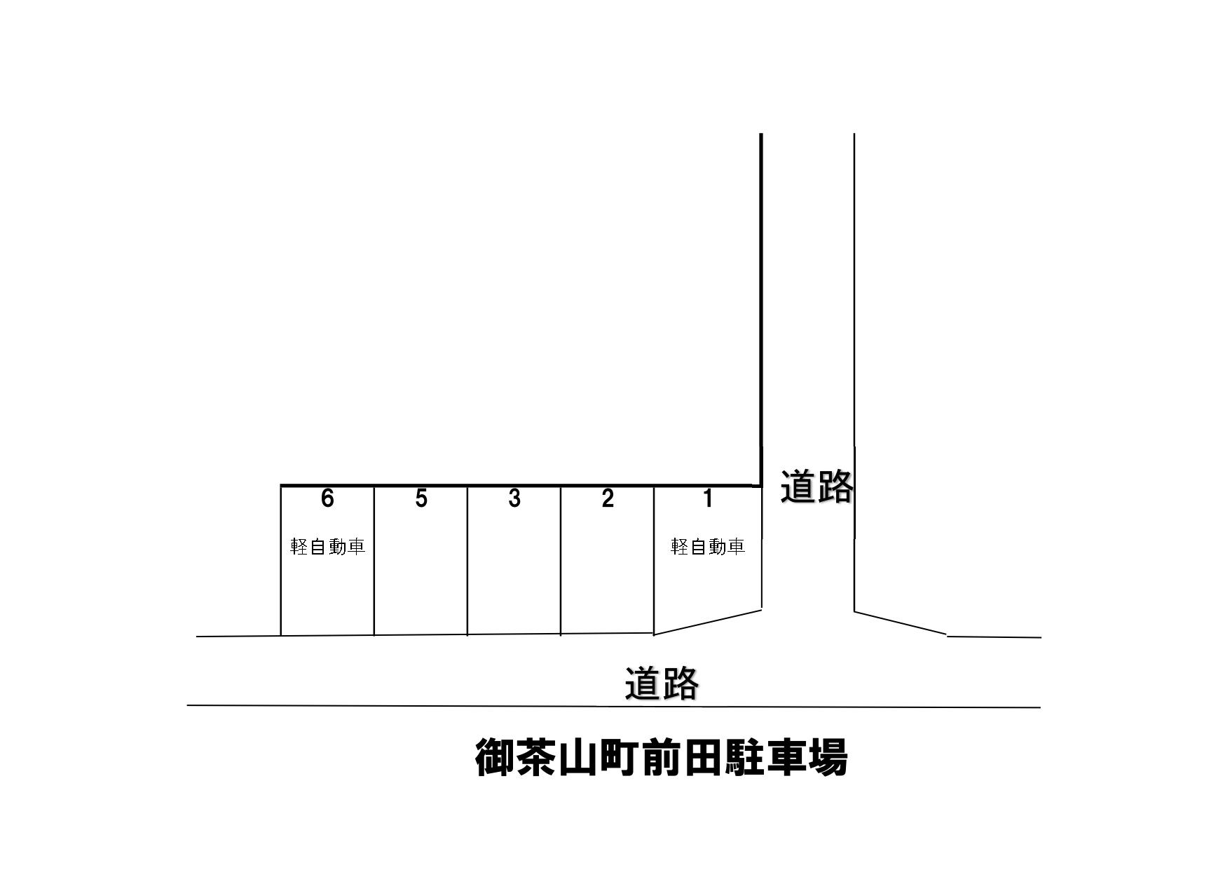 御茶山町前田駐車場の駐車配置図