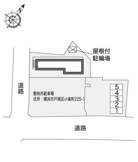 コンフォールK&K(32199) 敷地外駐車場の駐車配置図
