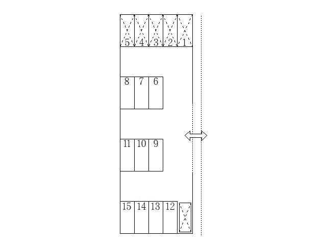 吉康駐車場の駐車配置図