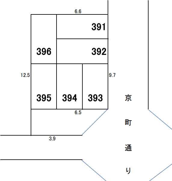 しまんとパーキング中村京町四丁目2番の駐車配置図