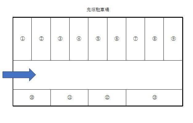 鬼塚駐車場 の駐車配置図