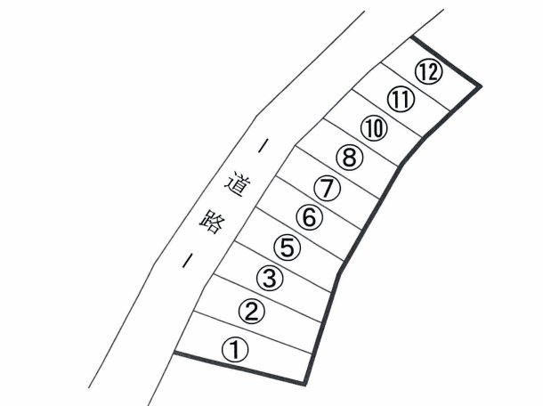 三ツ池有料駐車場の駐車配置図