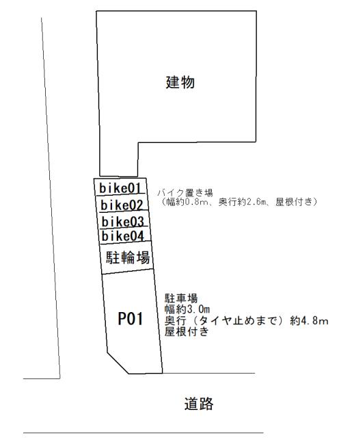 ラフィーネ大森の駐車配置図