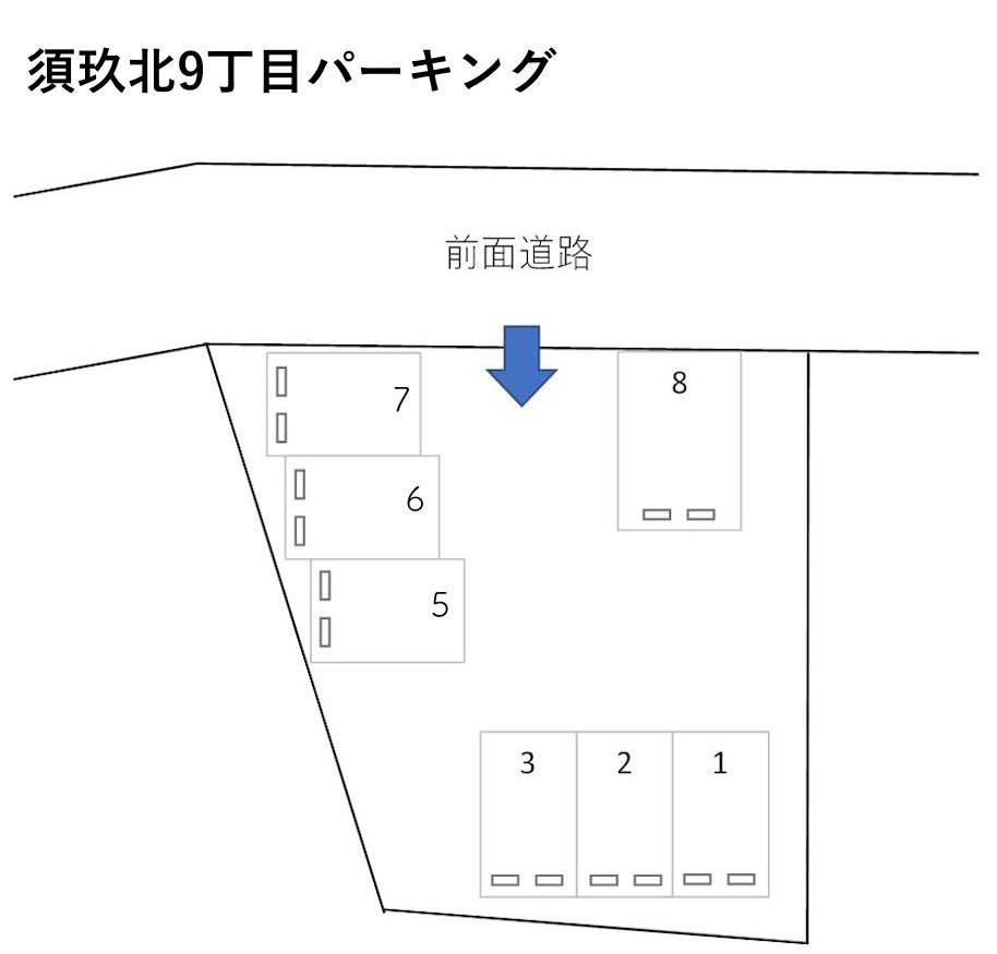 須玖北9丁目パーキングの駐車配置図