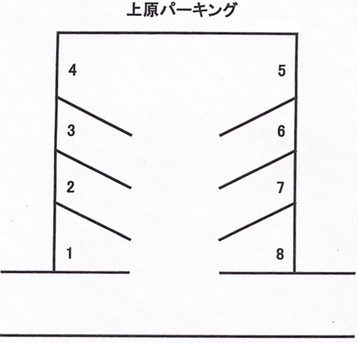 上原パーキングの駐車配置図