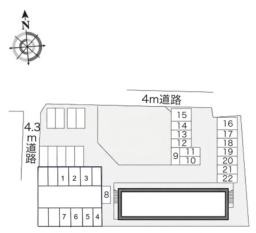 プレミール(13179) 敷地外駐車場の駐車配置図