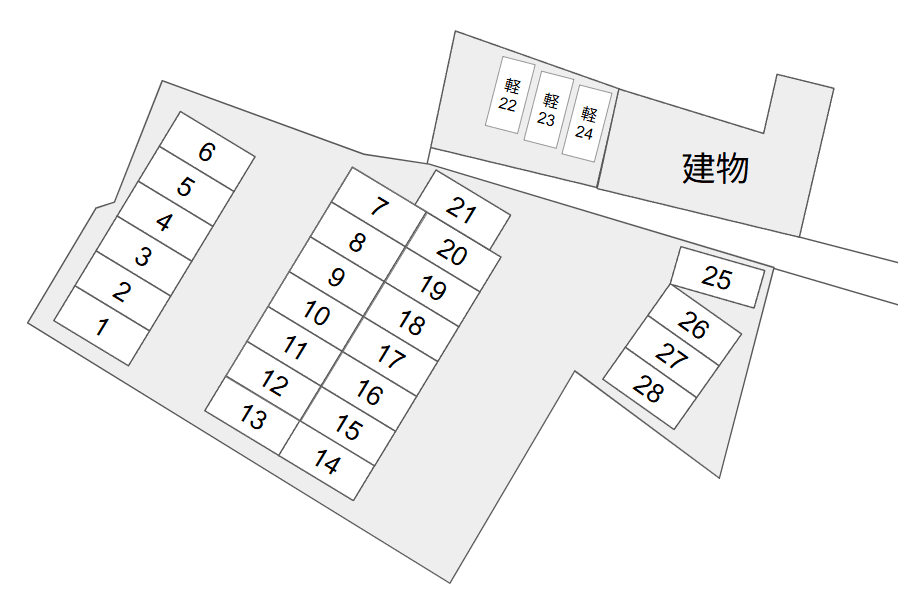 鷹見町の駐車配置図