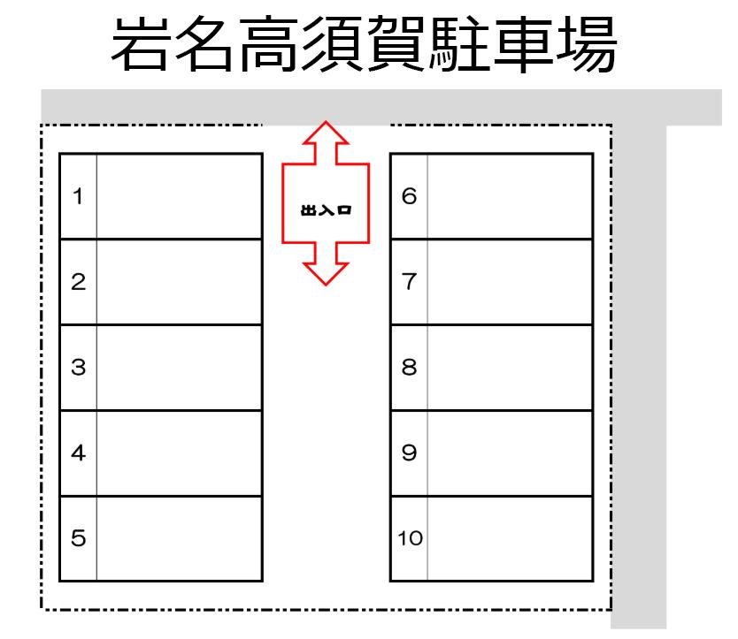 岩名高須賀駐車場の駐車配置図