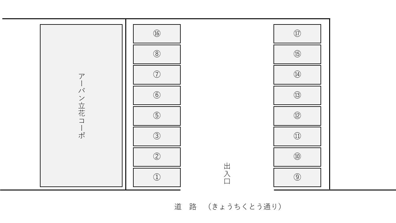 第1福栄駐車場の駐車配置図