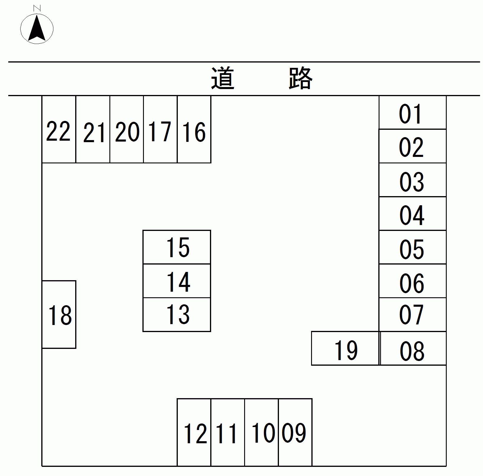 アートマンション駐車場の駐車配置図