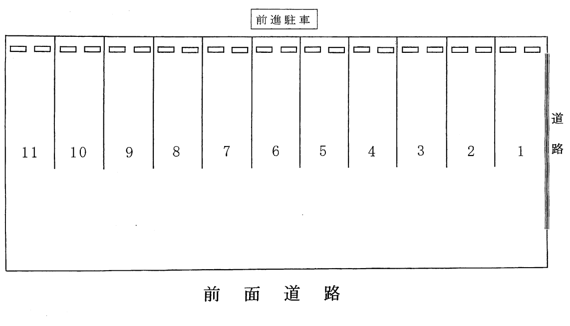 内中原駐車場(安部)の駐車配置図