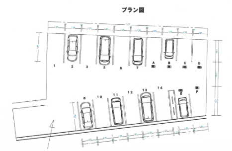 文田駐車場の駐車配置図