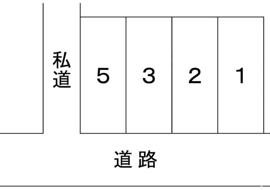 大山駐車場の駐車配置図