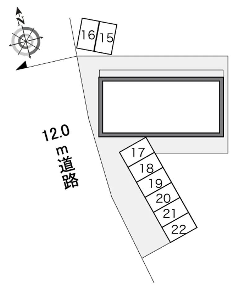 リベールⅡ(23232) 敷地外駐車場の駐車配置図