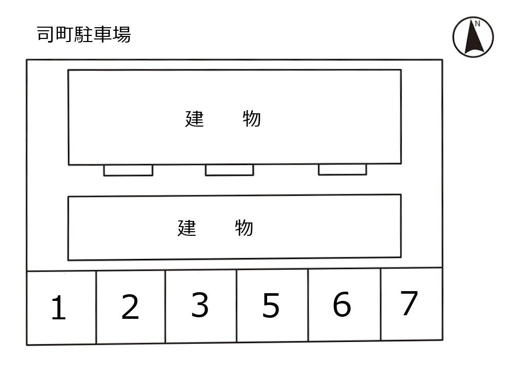 司町駐車場の駐車配置図