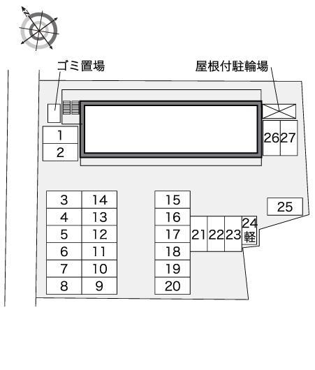 ボヌール(40003)の駐車配置図