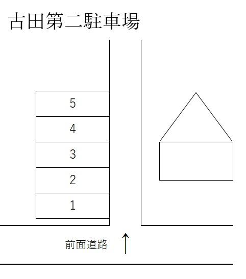 古田第二駐車場の駐車配置図