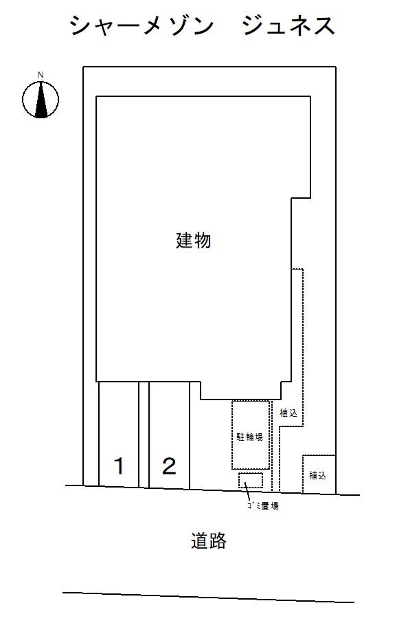 シャーメゾン ジュネスの駐車配置図
